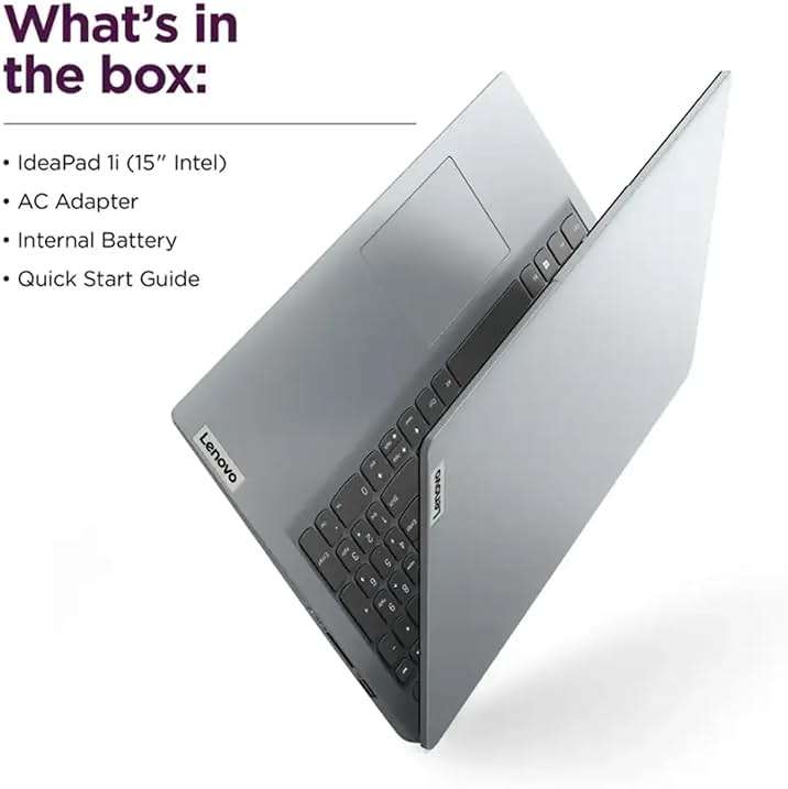 Lenovo IdeaPad 1i Laptop with Office 365 Home and Business • 128GB SSD • 4GB RAM • Intel Core • 14 Anti-Glare Screen • WiFi-6 • 11HR Battery • Windows 11 no Mouse - Image 7
