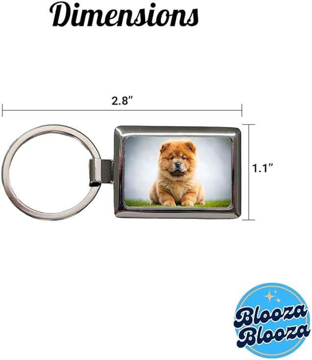 Blooza Blooza Chow Chow Dog Puppy Photo Rectangle Metal Keychain - Image 3