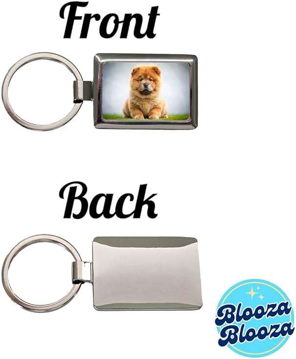 Blooza Blooza Chow Chow Dog Puppy Photo Rectangle Metal Keychain - Image 4