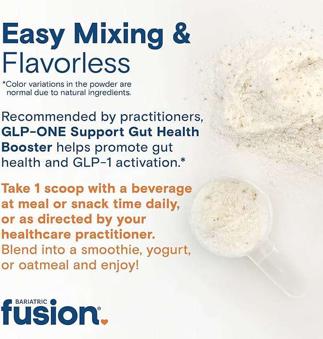 Bariatric Fusion GLP-1 Gut Health Booster | High Fiber GLP1 Booster | Prebiotic Fiber GLP-1 Supplement Powder for Women & Men | 20 Servings - Image 7