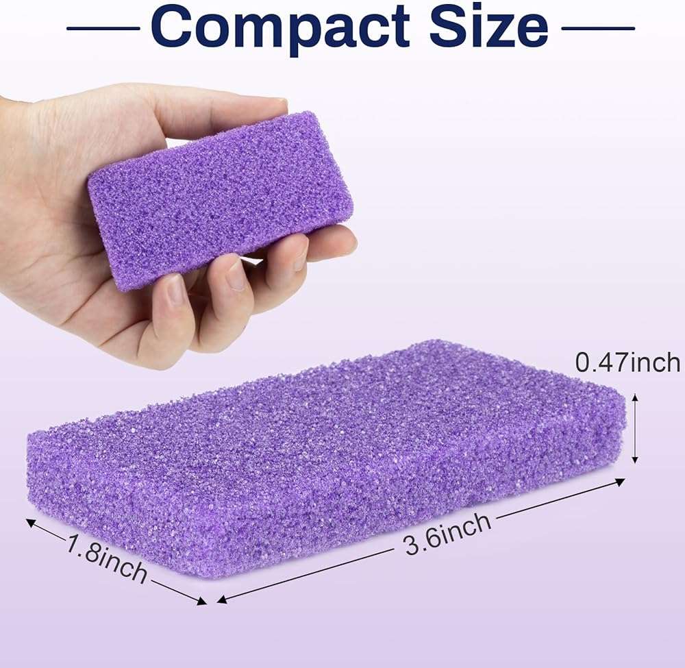 RAQEHO 20 Small Pumice Stone for Feet - 3.6 X 1.8 X 0.47 Inch Purple Foot Pumice Stone Foot Filer Pedicura Scrubber for Callus Removal Foot Care Spa Productos for Dark Elbows Hard Skin Exfoliating - Image 2