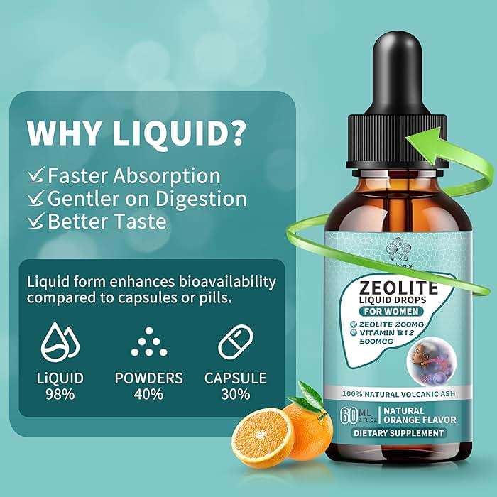Zeolite Drops for Women,Adults and Kids- Clinoptilolite Zeolite Liquid Drops with Vitamin B12 & D3 - Heavy Metal Support, Immune Health, Natural Metabolism, Energy & Clear Skin - 30 Day Vegan Supply - Image 6
