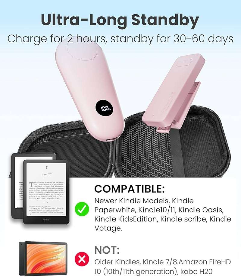 VOLTIFYMAX Tablet Pillow Stand with Kindle Page Turner for Reading in Bed, 360°Adjustable iPad Holder with Snack Bowl, ComPatible with 4.7''-13''Kindle Accessories/Paperwhite/iPad/iPhone/Samsung, Pink - Image 7