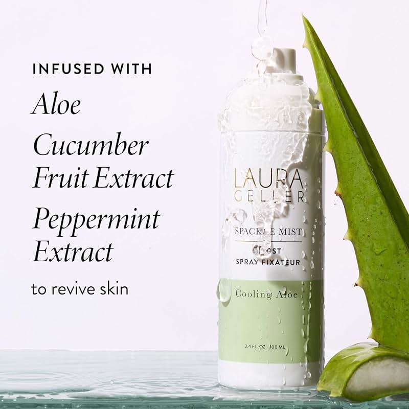 LAURA GELLER NEW YORK Baked Balance-n-Brighten Powder Foundation, Medium + Spackle Mist Boost with Cooling Aloe - Image 7