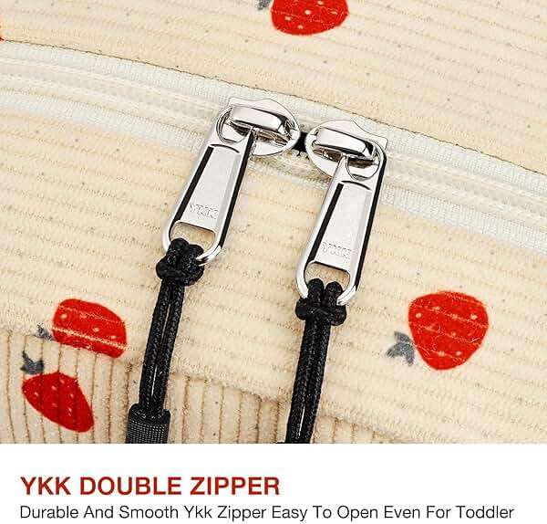 STEAMEDBUN Corduroy Kids Backpack for Girls and Boys 5-8: Girls Backpack for Elementary Kindergarten - 15 inch Cute Backpacks for Kids - Strawberry - Image 6