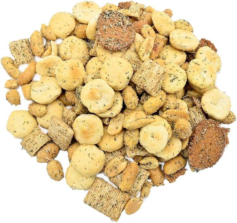 Grab Our Nuts Dillicious Snack Mix 30 Ounce Jar: Roasted & Salted Peanuts, Oyster Crackers, Whole Wheat Squares, Mini Rye Chips - Image 2