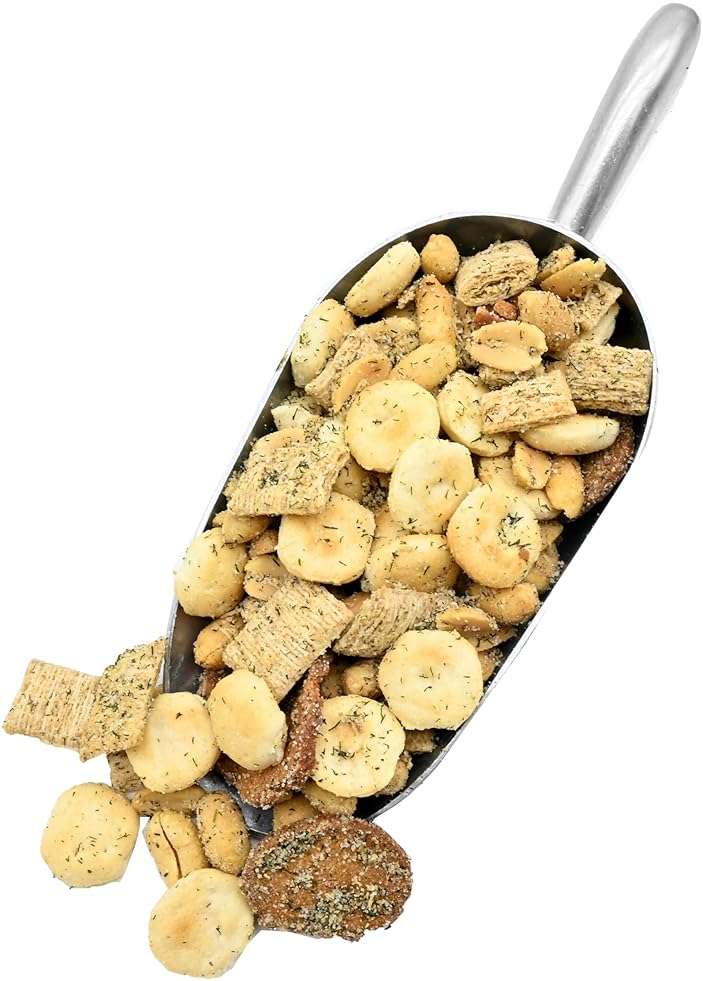 Grab Our Nuts Dillicious Snack Mix 30 Ounce Jar: Roasted & Salted Peanuts, Oyster Crackers, Whole Wheat Squares, Mini Rye Chips - Image 3