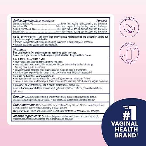 AZO Yeast Plus Dual Homeopathic Yeast Infection Symptom Relief for Women–Vaginal Itching & Burning + Odor & Discharge, Intimate Health Tablets, 2 Pack (60 Count x2), from the #1 Vaginal Health Brand! - Image 6