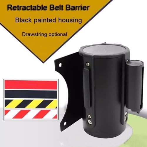 Belt Barrier Retractable Wall Mount Queue Crowd Control Safety Cordon Barrier,Retractable Belt Wall Mount Crowd Control Barrier with 3M Belt Queue Line Divider for Crowd Control Includes Acc - Image 3