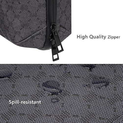 Geekria Elite Headphones Pouch Compatible with Bose QC Ultra, JBL Tour ONE M3, Sony WH-1000XM6 and More, Soft Shell Replacement Protective Travel Carrying Bag with Cable Storage (Dark Grey) - Image 4