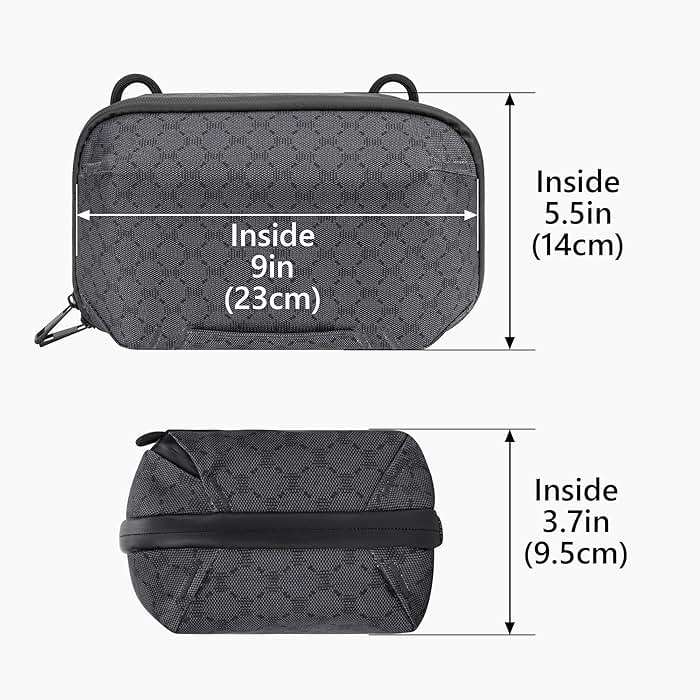 Geekria Elite Headphones Pouch Compatible with Bose QC Ultra, JBL Tour ONE M3, Sony WH-1000XM6 and More, Soft Shell Replacement Protective Travel Carrying Bag with Cable Storage (Dark Grey) - Image 5