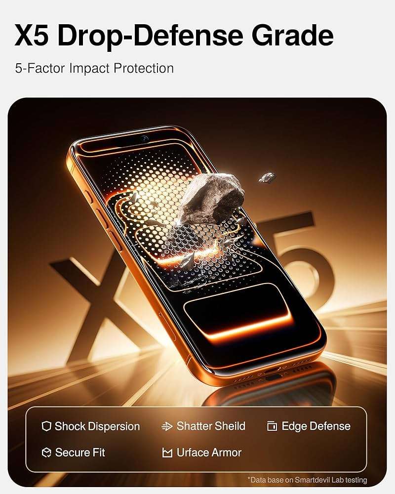 SMARTDEVIL 2-Pack Tempered Glass Screen Protector for iPhone 17 Pro, SmartPull Box Bubble-Free Instant Install Applicator, 9H Military-Grade Protection, Case-Friendly - Image 5