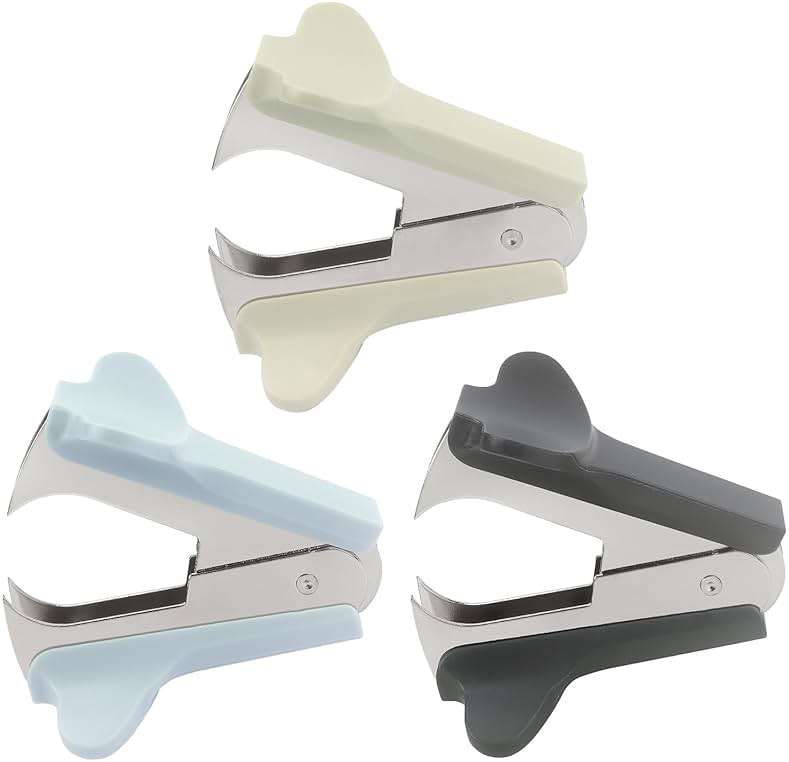 ZZTX 3 Pack Staple Remover Staple Puller Removal Tool for Home, School, Office (Blue, Green, Dark Gray) - Image 1