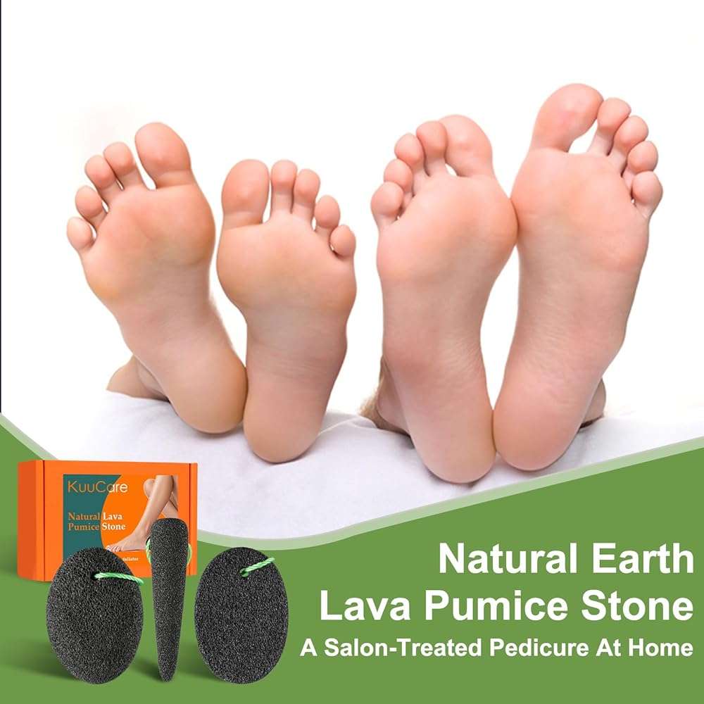 Pumice Stone for Feet, 3 Pack Natural Earth Lava Foot Callus Remover & Pedicure Exfoliator Tools for Heels, Soles and Toe Gaps, Foot Scrubber for Dry & Dead Skin - Image 7