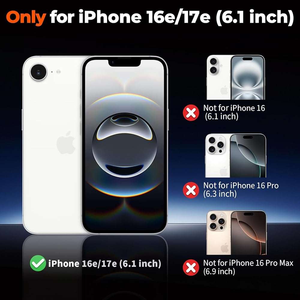 zapica Magnetic for iPhone 17e Case & iPhone 16e Case, [Compatible with MagSafe] [Military Grade Drop Protection] Translucent Matte Shockproof Anti-Scratch Phone Cover, Red - Image 2