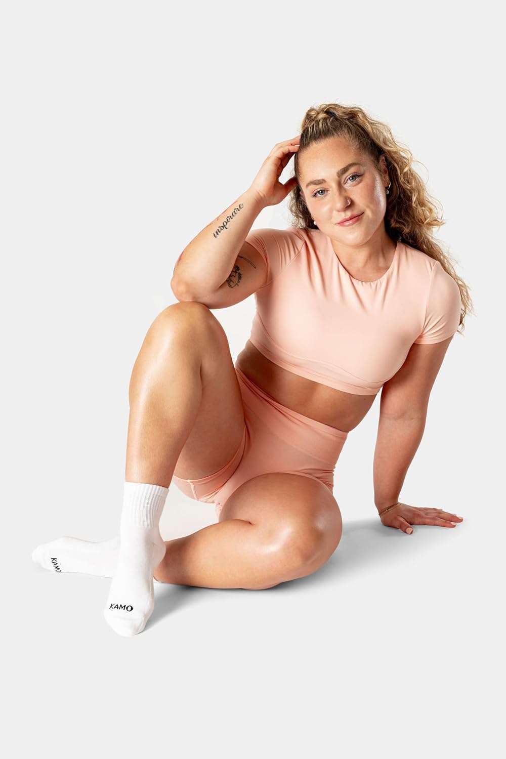 Kamo Fitness Daily 4-Pack – Women's Ankle Socks, Athletic Half Crew, Cotton Mid-Calf, Cushioned Sole, Seamless Toe, Size 5-9 - Image 2
