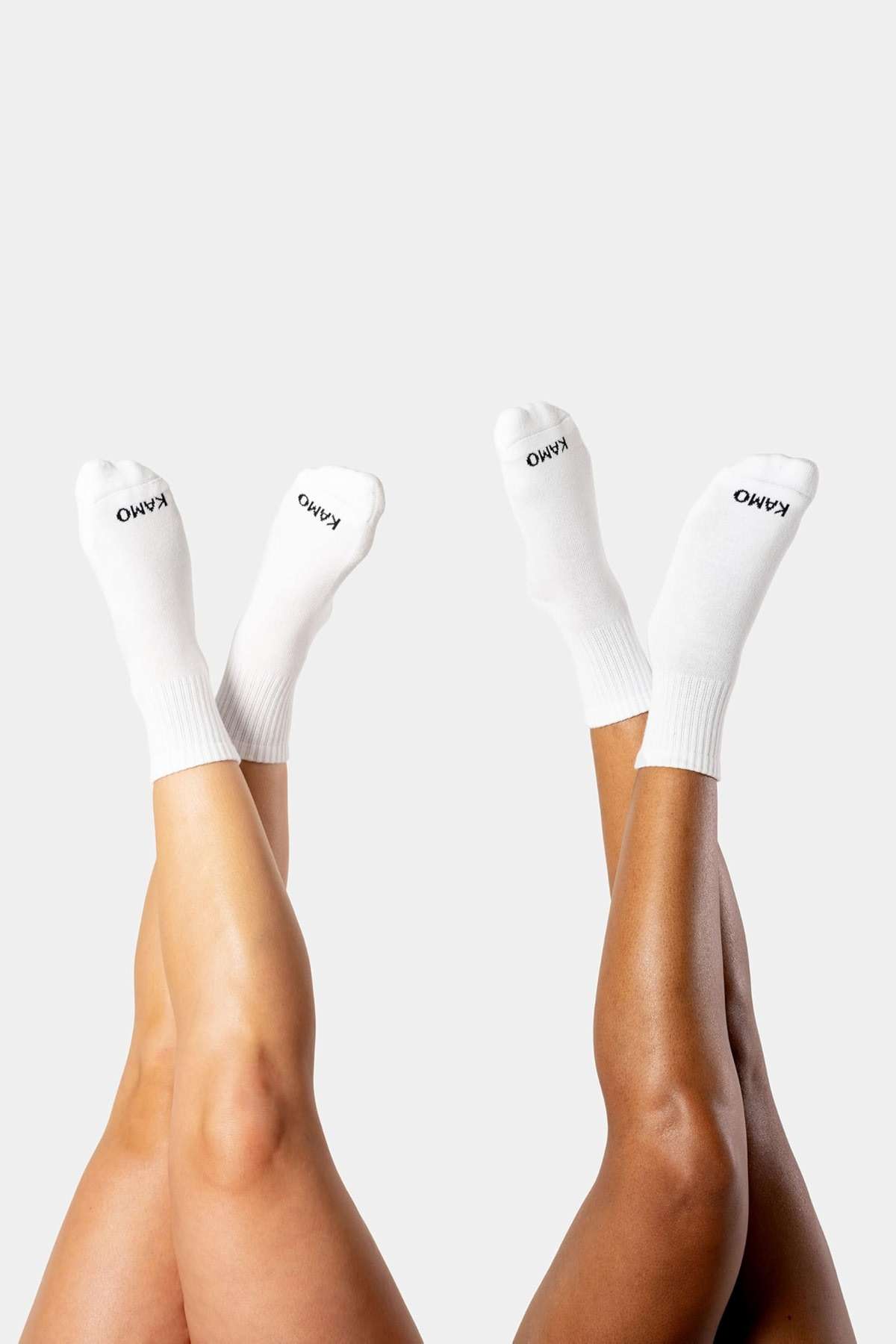 Kamo Fitness Daily 4-Pack – Women's Ankle Socks, Athletic Half Crew, Cotton Mid-Calf, Cushioned Sole, Seamless Toe, Size 5-9 - Image 3