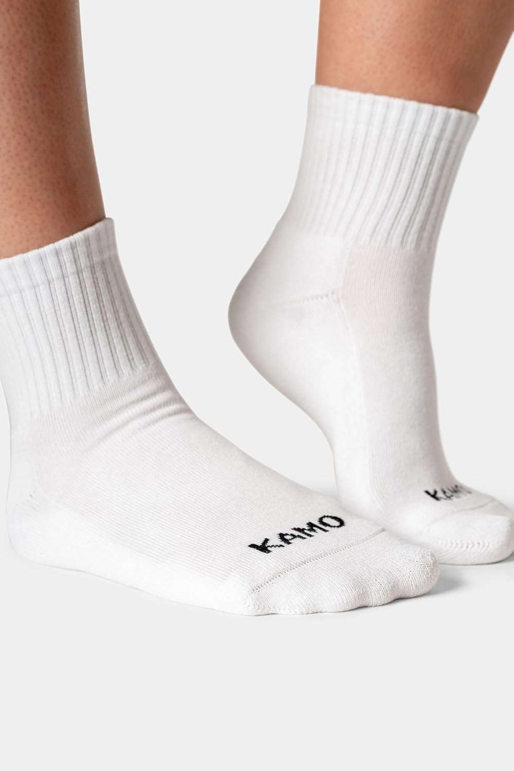 Kamo Fitness Daily 4-Pack – Women's Ankle Socks, Athletic Half Crew, Cotton Mid-Calf, Cushioned Sole, Seamless Toe, Size 5-9 - Image 5