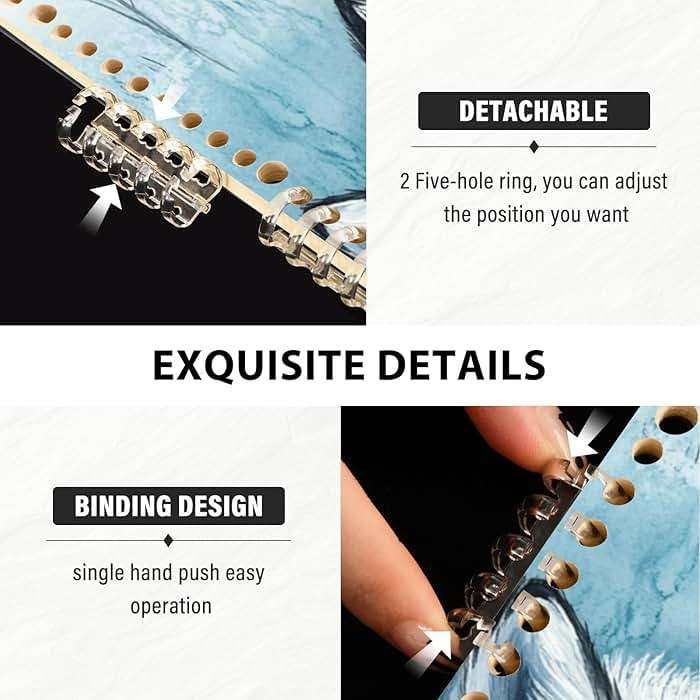 OSYWENRY Spiral Notebook Journal for Work A5 60 Sheets 120 Pages, Peaceful Breath Arctic Fox Notebook for School Notes 8.3x5.7 in, Set of 1 - Image 4