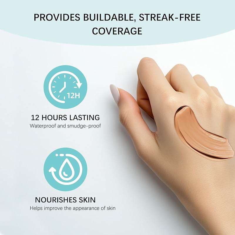 Shimmery Body Coverage Perfector Waterproof CC Cream with SPF 30 - Full Coverage body Makeup with Glow, Transfer-Resistant & Long-Lasting Skin Tint, Broad Spectrum for Face & Body (Tan) - Image 6