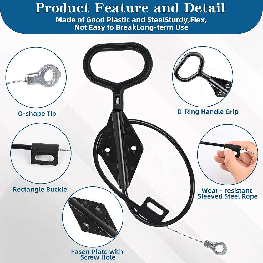 XwaYexa Recliner Pull Handle Replacement D-Ring Release Cable for Lazy Boy Sofas - 22” Steel Cable with 3” Exposed O-Shaped End, Recliner Adjustment & Maintenance Accessory - Image 3
