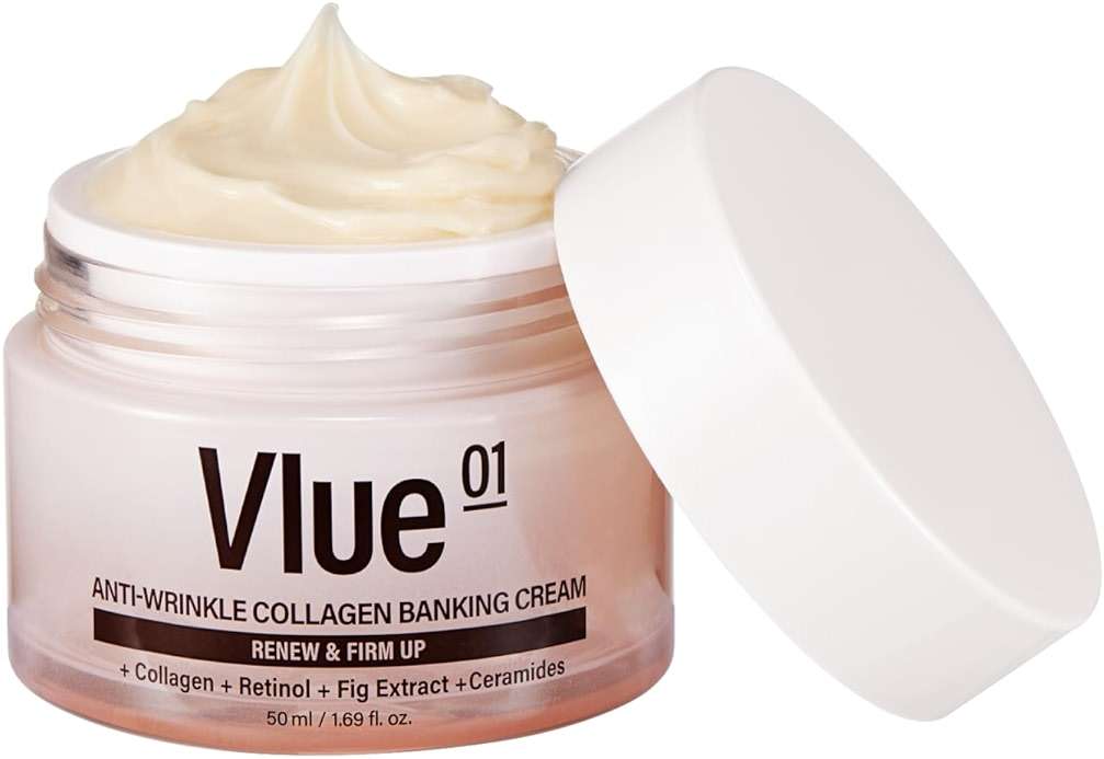 VLUE Retinol Collagen Cream - Anti-Aging Ceramide Moisturizer for Wrinkles & Sagging Skin, Hydrating & Lifting, Korean Skincare, 1.69 fl. oz. - Image 1