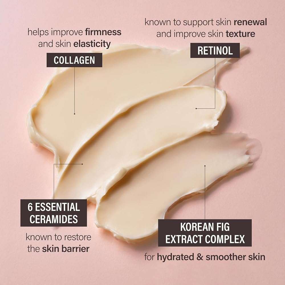 VLUE Retinol Collagen Cream - Anti-Aging Ceramide Moisturizer for Wrinkles & Sagging Skin, Hydrating & Lifting, Korean Skincare, 1.69 fl. oz. - Image 6