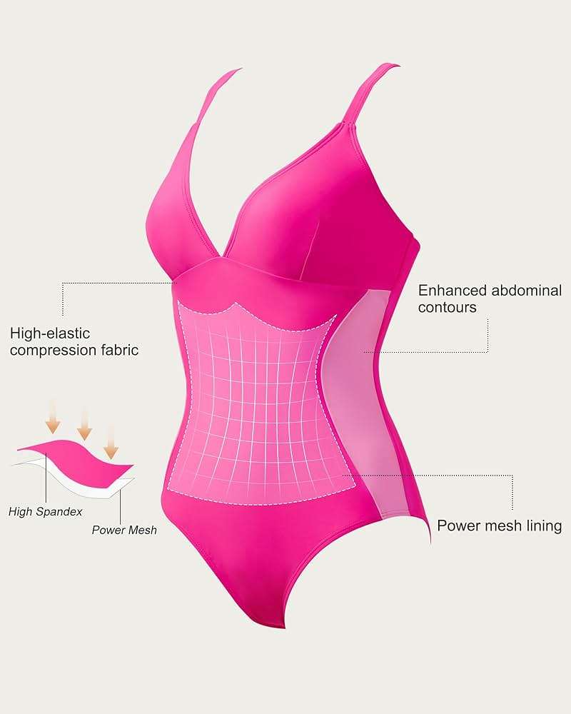 SUUKSESS Women Slimming Tummy Control One Piece Swimsuit Sexy Bathing Suit - Image 2