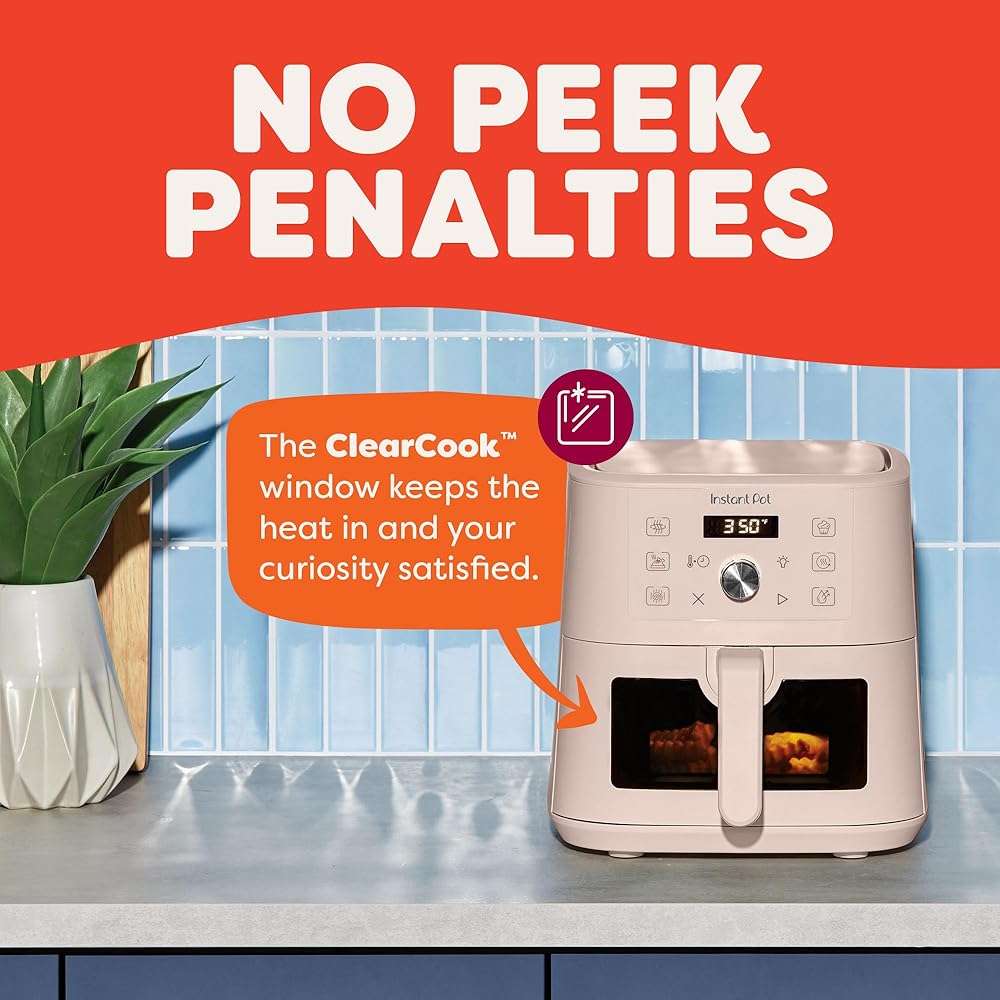 Instant Pot 4Qt VORTEX 6-in-1 Mini Air Fryer, Custom Program Options, Air Fry, Broil, Roast, Dehydrate, Bake, Reheat, Rosewater, 4 Quarts - Image 3