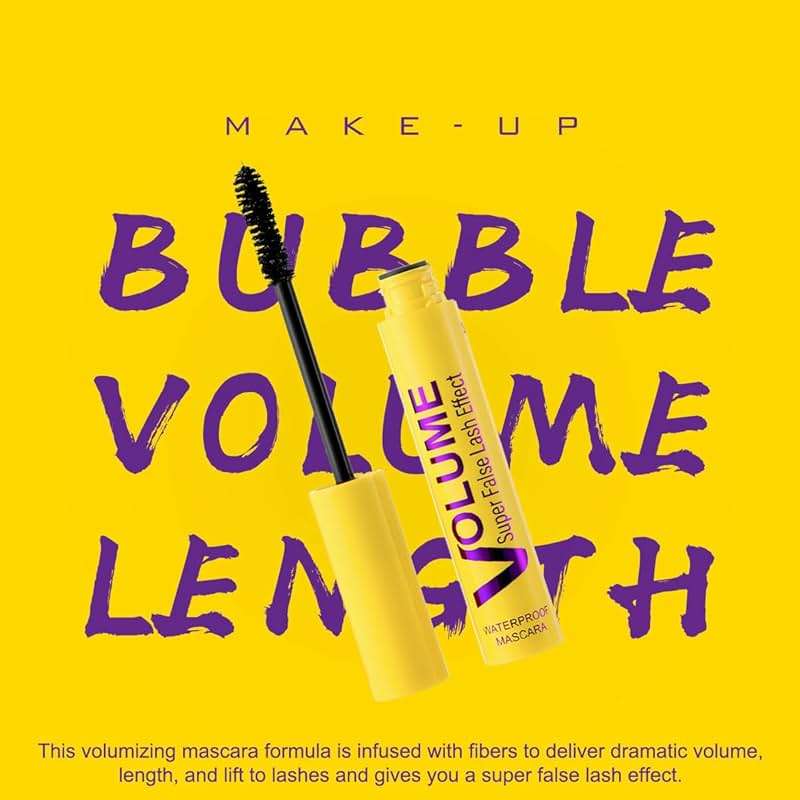 Bubble Mascara – Lightweight Volumizing Mascara for Fluffy, Lifted & Defined Lashes – Jet Black, Smudge-Proof, Long-Lasting Formula for Bouncy Volume, Curl & Root-to-Tip Lash Separation - Image 2