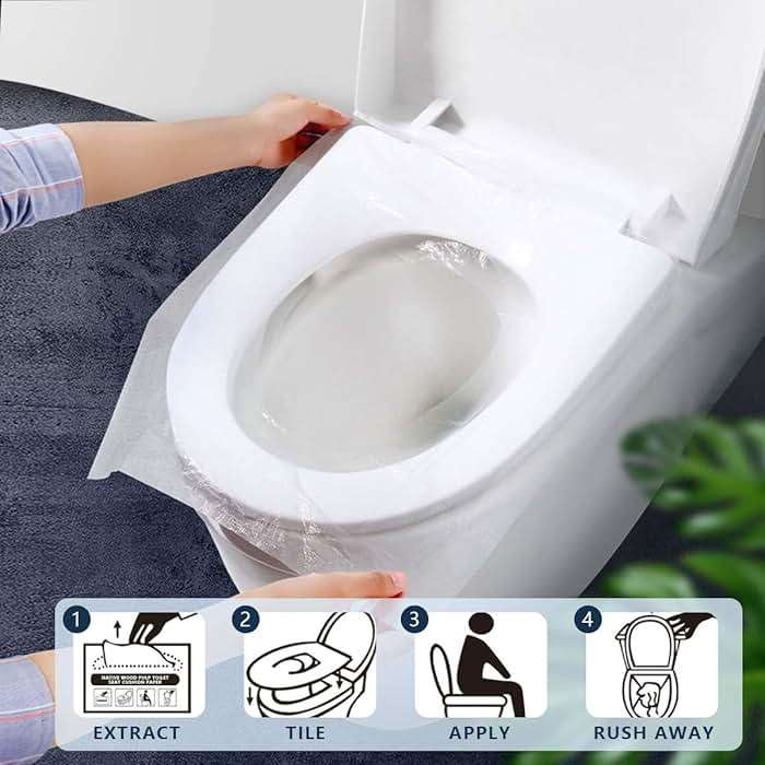 KISEER 2 Pack (500 Pieces) Disposable Toilet Seat Covers Flushable Paper Toilet Seat Cover for Bathroom, Hotels, Travel, Kids or Adults - Image 4