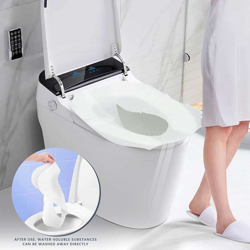 KISEER 2 Pack (500 Pieces) Disposable Toilet Seat Covers Flushable Paper Toilet Seat Cover for Bathroom, Hotels, Travel, Kids or Adults - Image 7