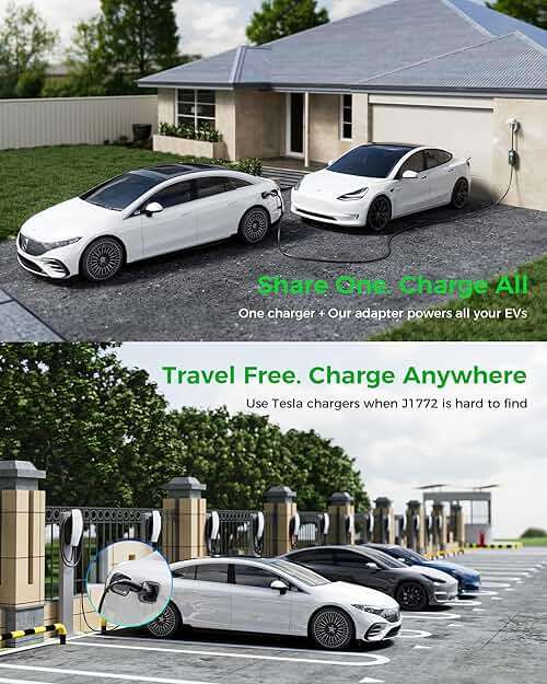 Raylix Tesla to J1772 Adapter (Max 80A, 250V) [for J1772 Electric Vehicles] Tesla Charger Adapter, NACS to J1772 Adapter Compatible with Tesla Wall Connector Destination Mobile Charger - Image 4