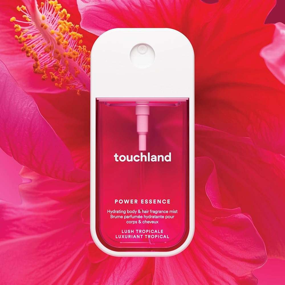 Touchland Power Essence Hydrating Body & Hair Fragrance, ISLAND BLOOM DUO (Lush Tropicale + Peachy Lychee), 2 FL. OZ. Travel Size Body Mist (Set of 2) - Image 3