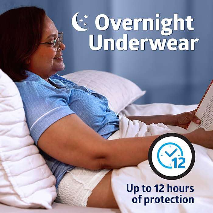 FitRight Overnight Unisex Underwear, Small/Medium (28-40 in Waist), 16 Count, Maximum All Night Disposable Incontinence Protection, Pull-On Absorbent Underwear for Men & Women, 1 Bag - Image 2
