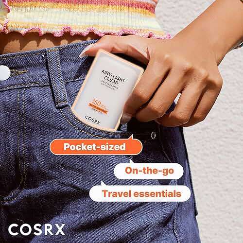 COSRX Airy-Light Clear Sunscreen Stick with Vitamin E&C SPF 50, 0.67 oz, 19g, Korean Suncreen Stick Suncare Sunblock, Lightweight, No White Cast, Water resistant, Oil Control Matte Sunscreen for Face - Image 7