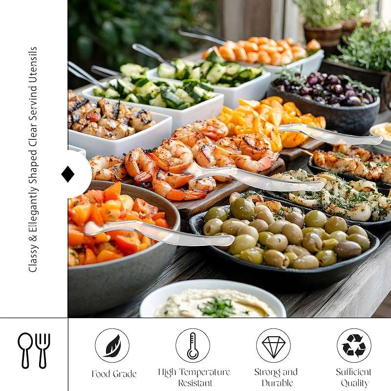 LemonRoad 36 Pack Plastic Serving Spoons for Buffet, Clear Plastic Serving Utensils for Hot and Cold Food, Large Heavy Duty Disposable Utensils for Parties, Holidays and Gatherings - Image 4