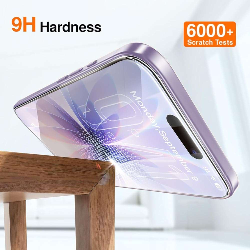 SMARTDEVIL 2 Pack Screen Protector for iPhone 17, 9H Hardness Military Grade Shatterproof HD Clear Tempered Glass, Easy to Install, Auto Bubble-Free and Dust-Free Box, Case Friendly - Image 4