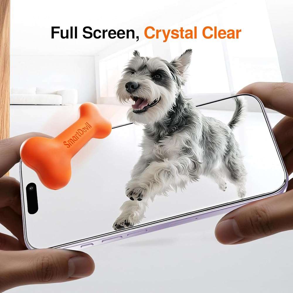 SMARTDEVIL 2 Pack Screen Protector for iPhone 17, 9H Hardness Military Grade Shatterproof HD Clear Tempered Glass, Easy to Install, Auto Bubble-Free and Dust-Free Box, Case Friendly - Image 6