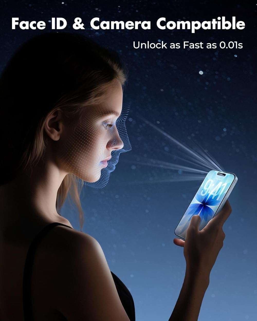 UNBREAKcable 4-Pack Screen Protector for iPhone 17, Double Shatterproof Tempered Glass [Easy Installation Frame] [9H Hardness] [99.99% HD Clear] [Case Friendly] for iPhone 6.3 inch - Image 8