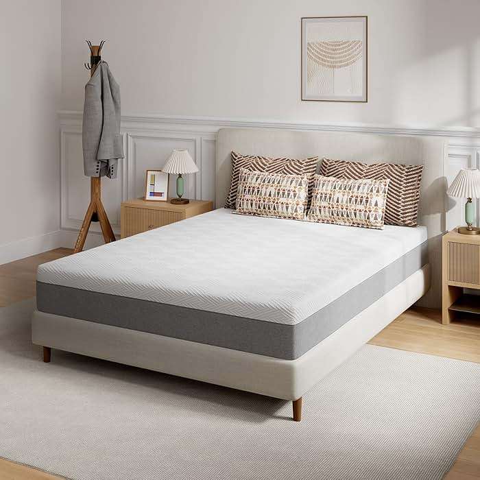 Novilla 10 Inch Twin XL Gel Memory Foam Mattress in a Box, Back Pain Relief & Body Support, Grey, CertiPUR-US Certified - Image 2