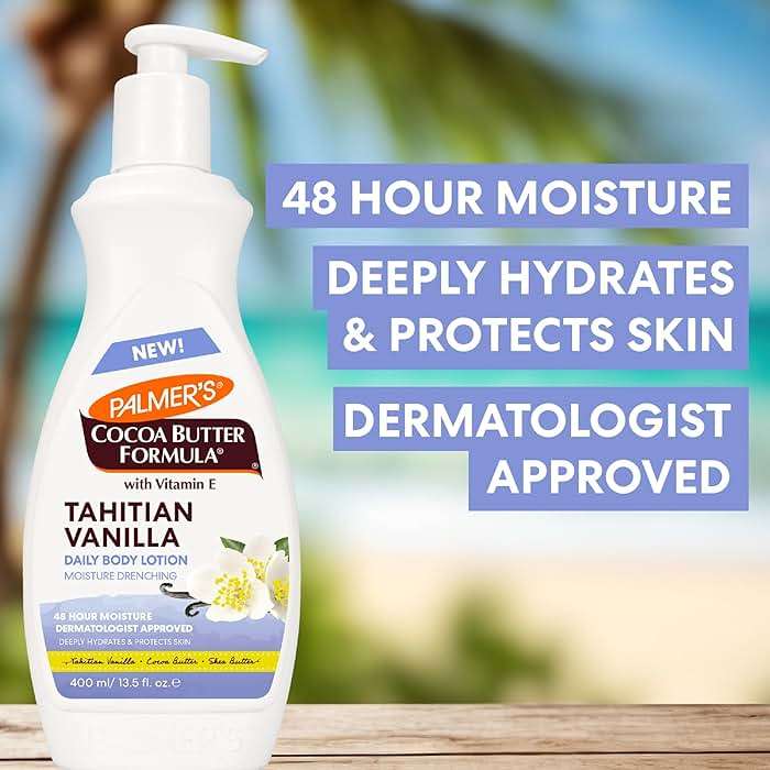 Palmer's Cocoa Butter Formula Tahitian Vanilla Body Lotion, 13.5 Oz, Daily Moisturizing Lotion for Dry Skin with Shea Butter & Vitamin E, Hydrates & Protects, Helps Provide 48-Hour Deep Moisture - Image 4