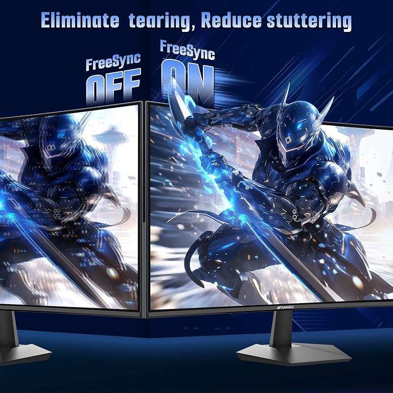 SANSUI 24 Inch Curved 160Hz Gaming Monitor,1500R Curved Gaming Monitor FHD 1080P Computer Monitor,MPRT 1ms Fast VA Display,Freesync,HDR,3000:1, HDMI2.0,DP1.4, VESA Support(ES-G24C1L HDMI Cable Incl.) - Image 4
