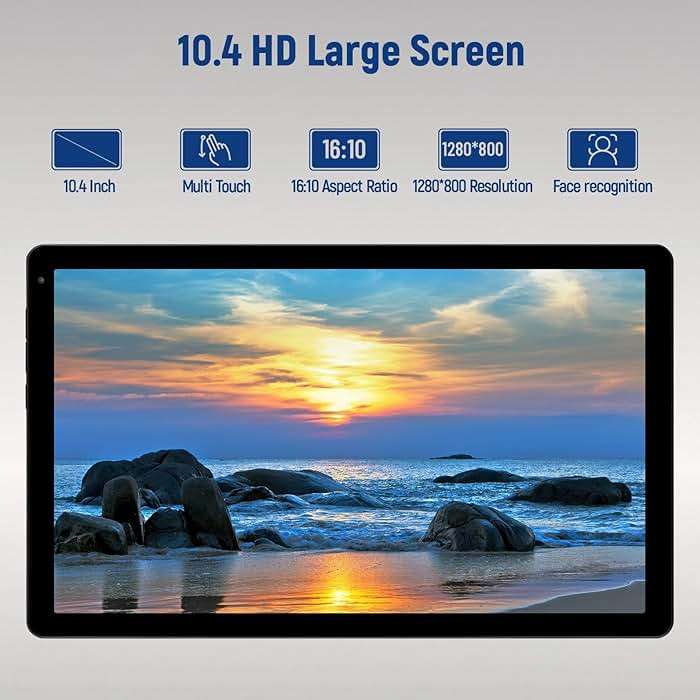 FEARWIKY Tablet, 10.4 inch Android Tablet with 20GB RAM 128GB ROM 1TB TF Card Expandable Octa-Core, Widevine L1, 1280 * 800 HD Touchscreen, Face ID, Wi-Fi 6, Fast Charging - Image 4