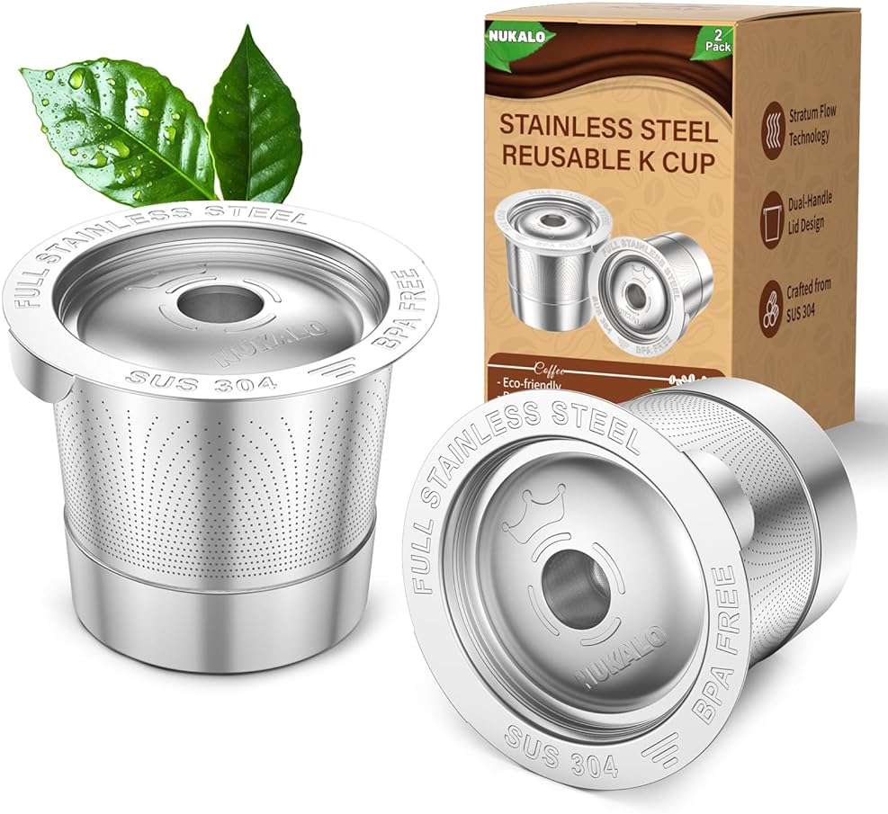 Reusable K Cups for Keurig: Full Stainless Steel Refillable K Cups, Reusable Coffee Filter for Keurig 1.0 Coffee Machines - Eco-Friendly, Easy to Fill and Clean, Lid-Body Tight Seal, Stratum Flow Tech - Image 9