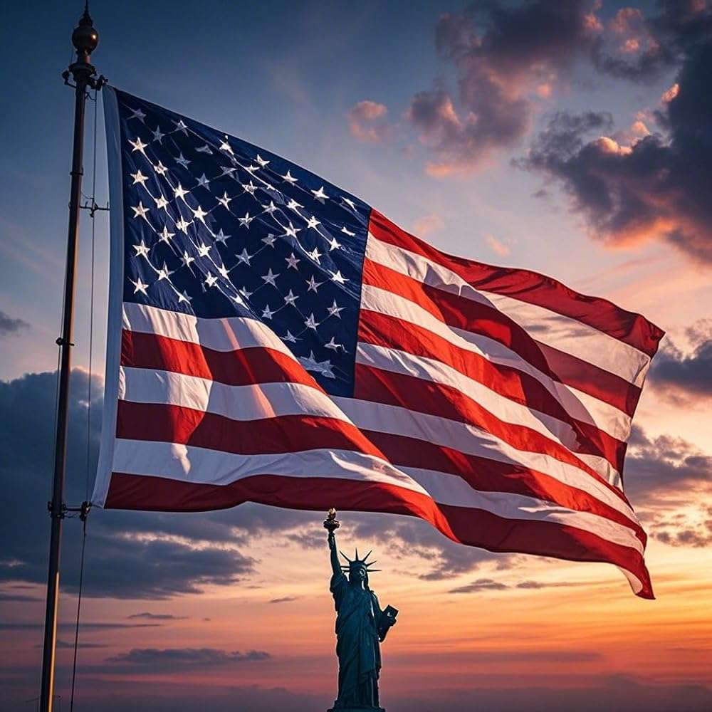American Flag for Outside 4x6 FT, Deluxe Heavy Duty Spun Polyster, TearProof and Waterproof Super Tough Series, All Weather High Wind USA US Flag with Embroidered Stars, Sewn Stripes, Brass Grommets - Image 2