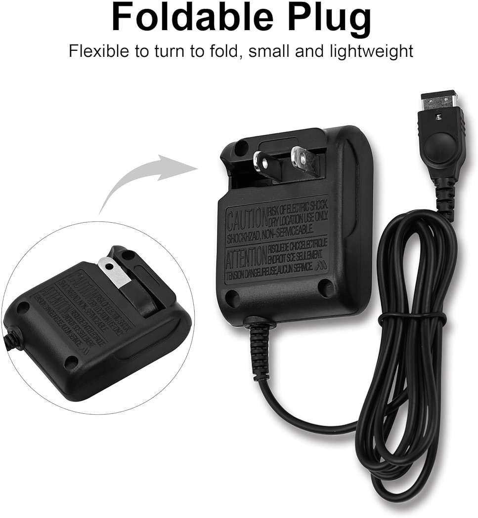 Charger for Gameboy Advance SP, Wall Travel Charger Power Cord for Nintendo DS and Game Boy Advance GBA SP Consoles, 5.2V 450mA, 2 Packs - Image 3