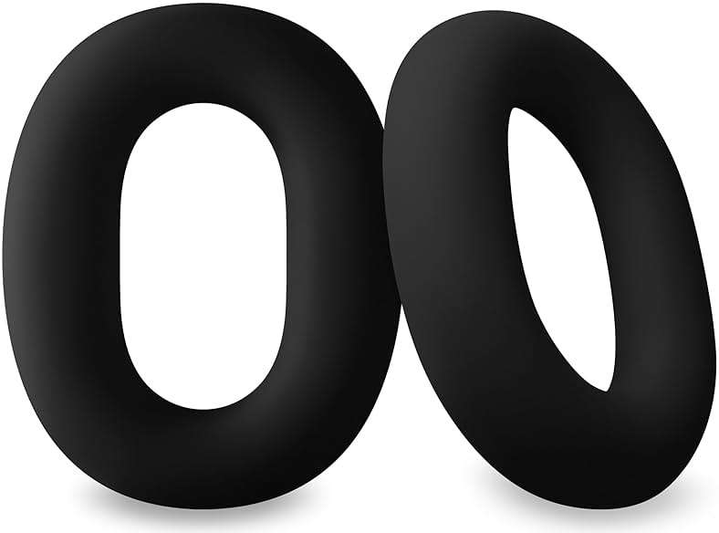 Geiomoo Silicone Earpads for Sony WH-1000XM6 Earpads Headphones, Replacement Ear Cushions Case Cover Black - Image 1