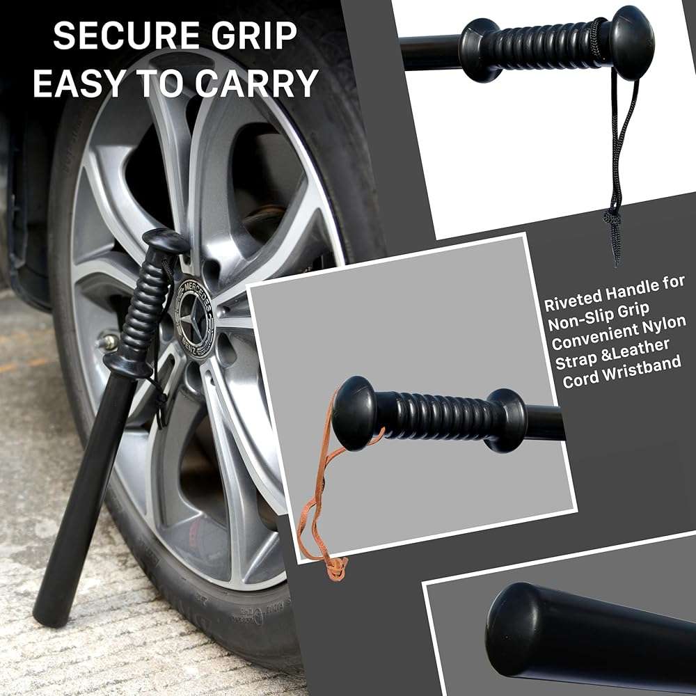 MALTERZER Rubber Tire Checker for Truckers Tool for Checking Tire Pressure, Wheel & Tire Accessories & Parts, Tire Repair Tools Fish Bat Self Defense - Image 4