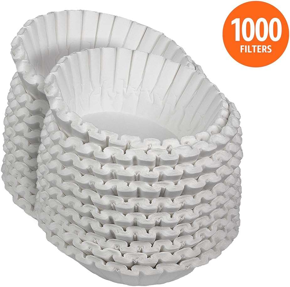 Amazon Basics Commercial 12-Cup Basket Coffee Filters, 1000 Count, Fits Bunn and Most Basket-Style Coffeemakers, White - Image 2
